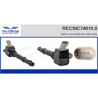 Bobina de encendido RECOFICIAL RECSIC74015.0 Liquidación